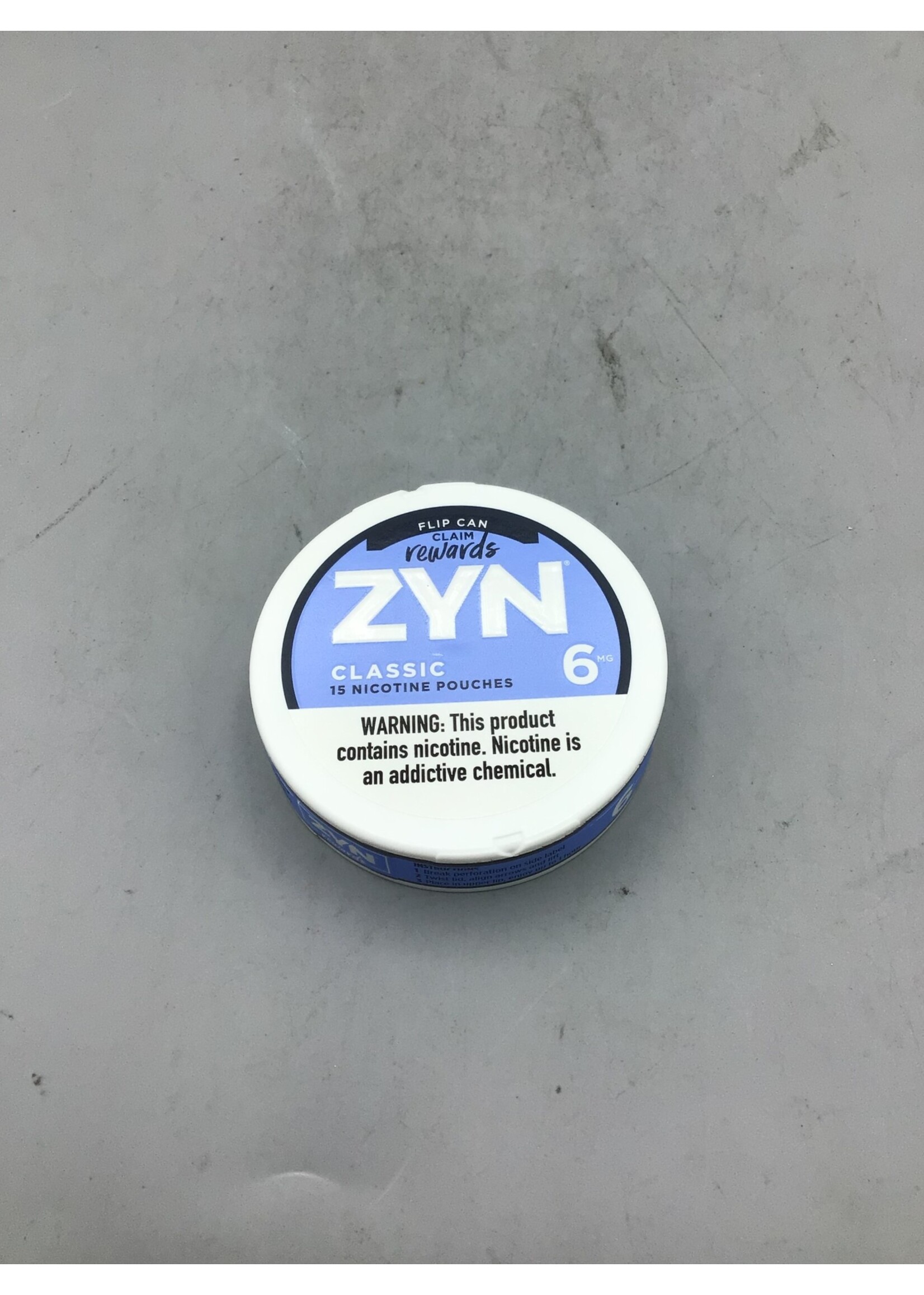 Zyn  Classic 6mg nicotine pouches  .21oz  (6g) tin