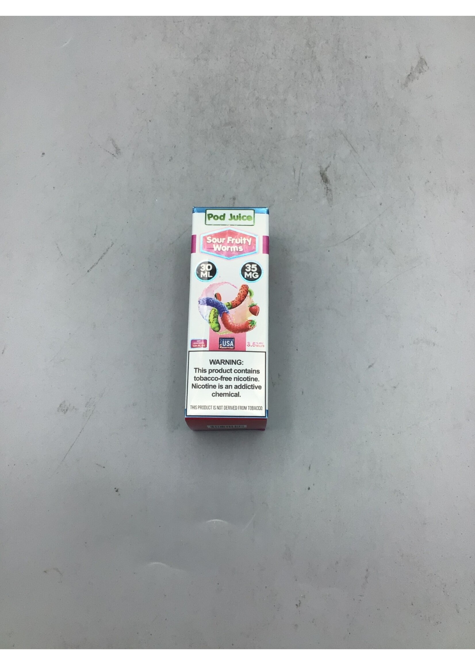 Pod juice sour fruity worms 35mg 30ml bottle