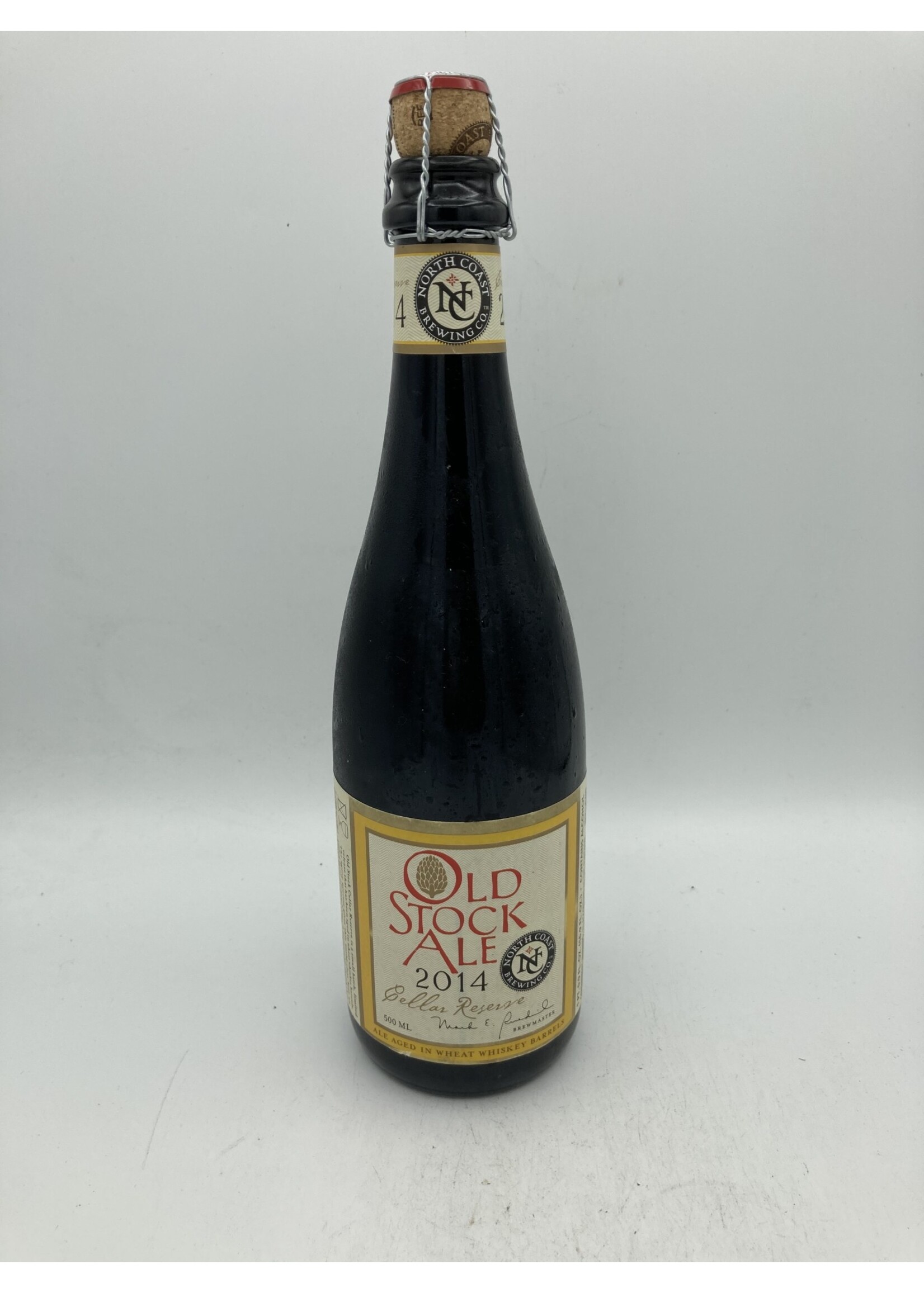 North Coast brew co. old stock cellar reserve aged in wheat whiskey barrels 14.5% abv 500ml bottle