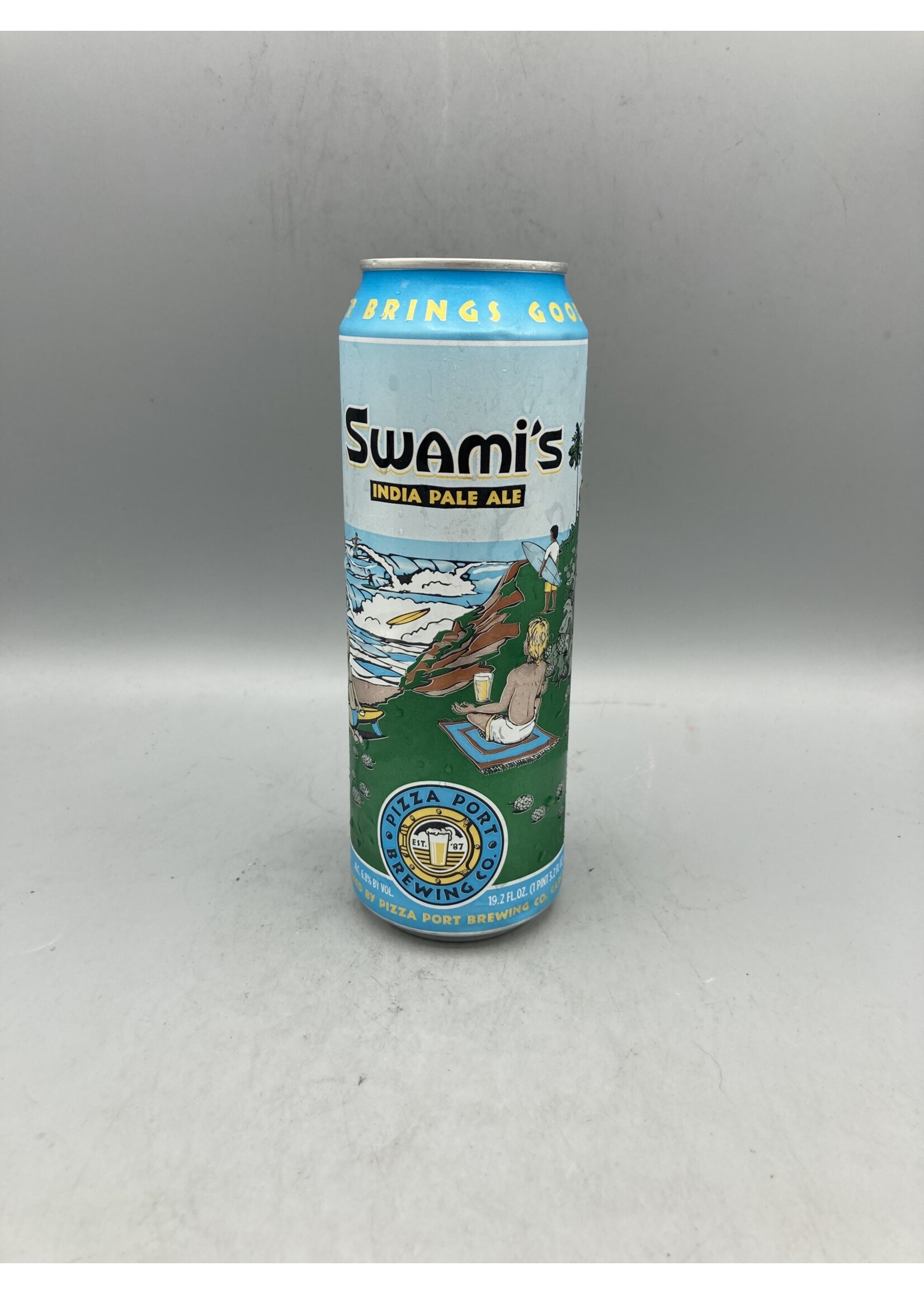 Pizza Port brew co. swamis ipa 6.8% abv 19.2oz can