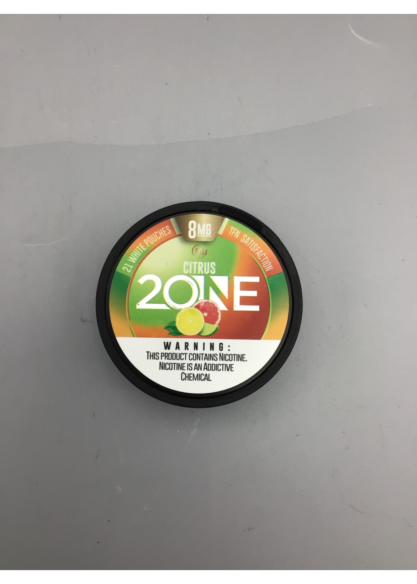 2ONE Citrus 8mg  nicotine 21 pouches 0.37 oz   (10.5g) tin