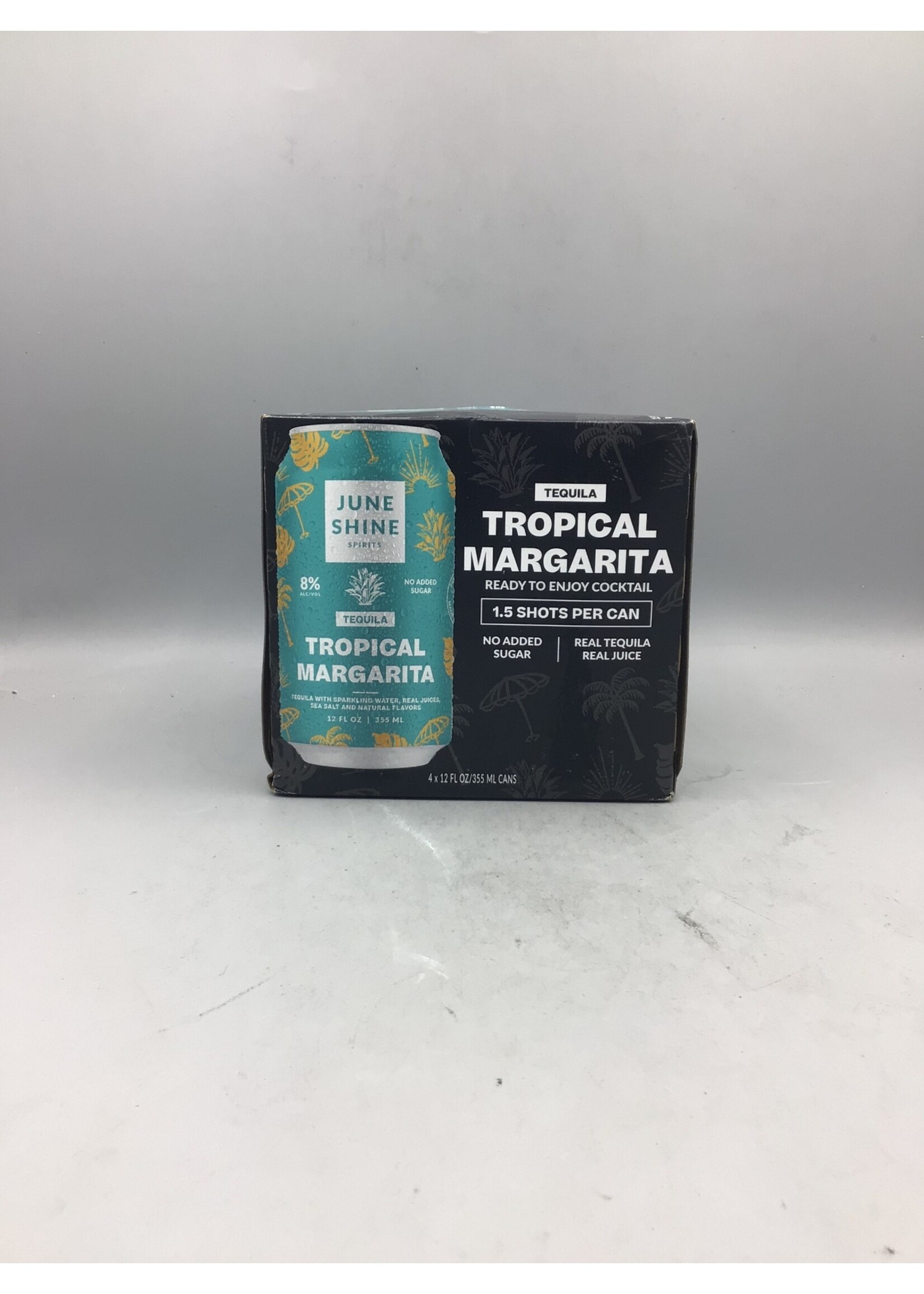 Juneshine spirits tequila tropical margarita 8% abv 4pk-12oz Cans
