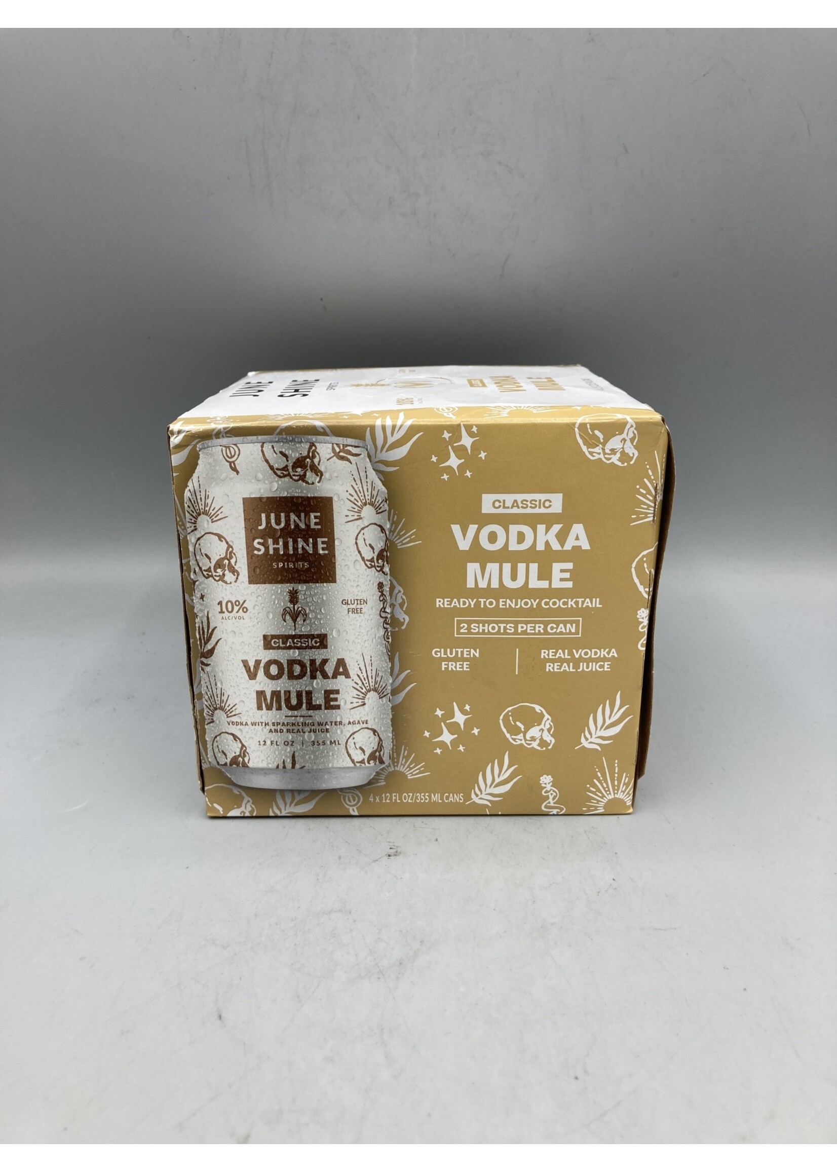 Juneshine spirits  classic vodka mule 10% abv 4pk-12oz can