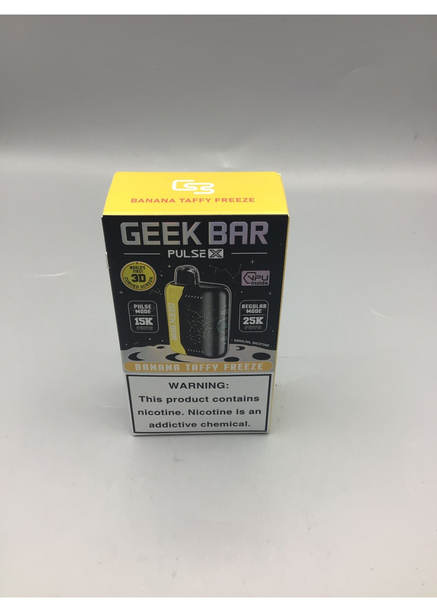 Geek Bar Pulse X  Banana Taffy Freeze (25000puff) regular mode (15000) puffs
