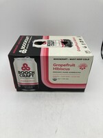 Boochcraft organic hard kombucha  grapefruit hibiscus 6pk-12oz can