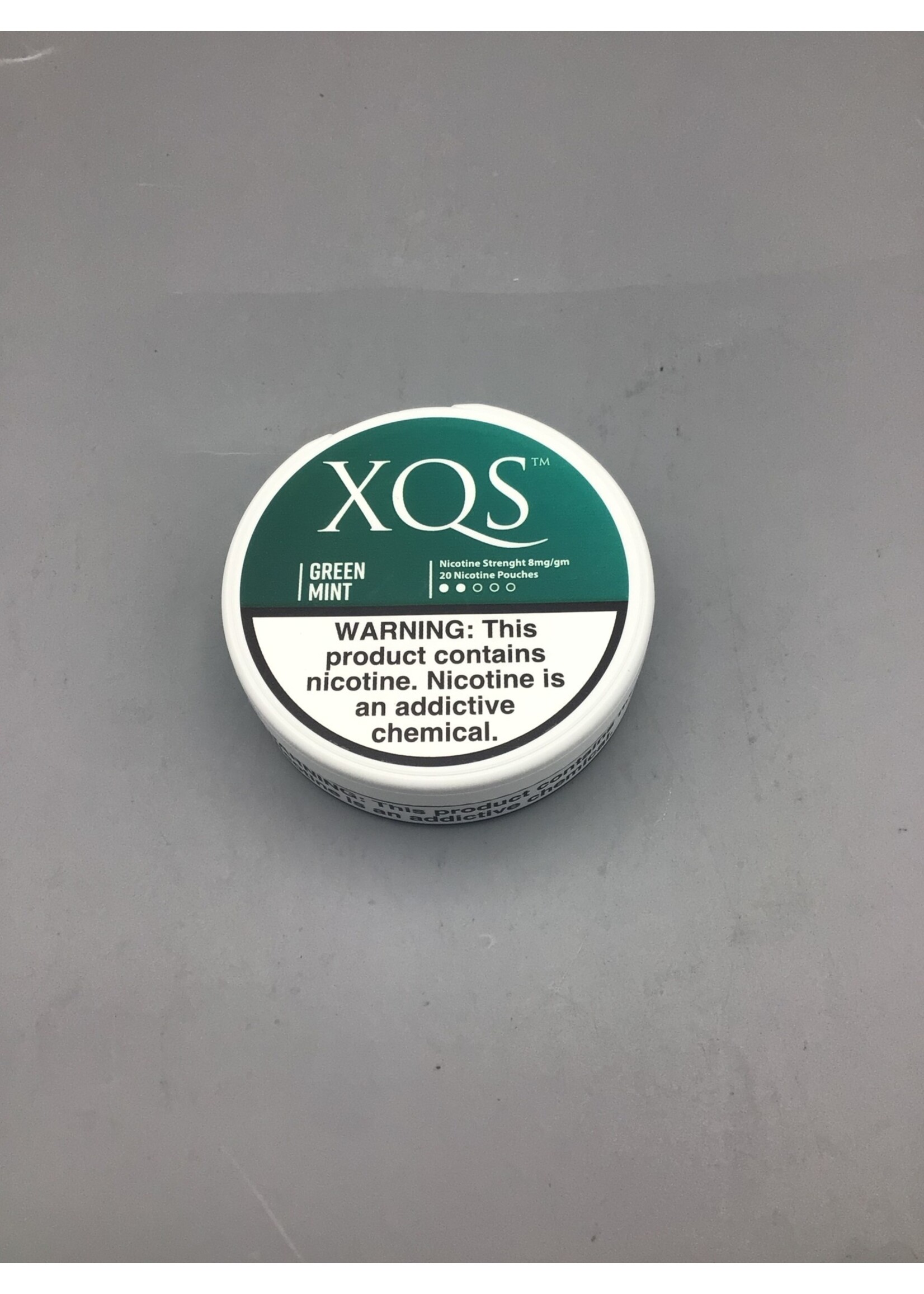 XQS Nicotine Pouches Green Mint 8mg /4 nicotine tin
