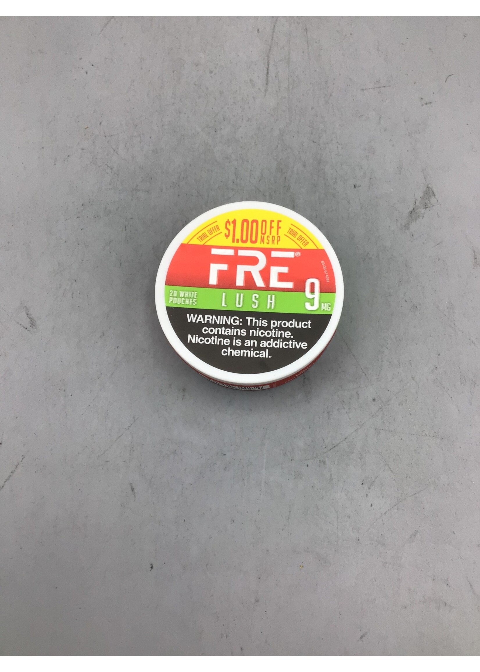 FRE Fre nicotine pouch  Lush ($1 off) 9mg tin