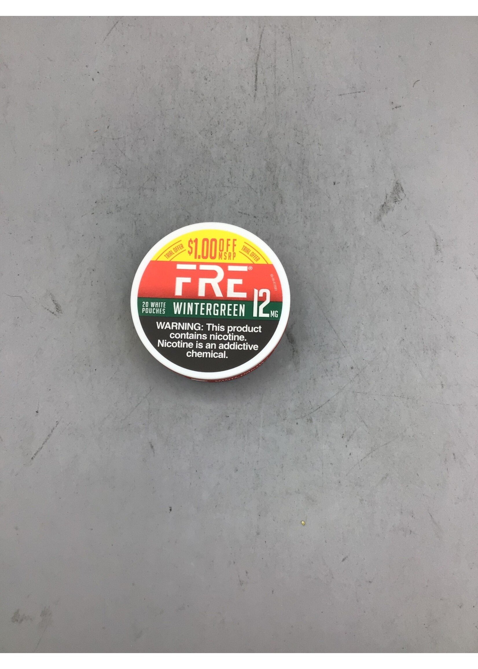 FRE Fre nicotine pouch  Wintergreen ($1off) 12mg tin