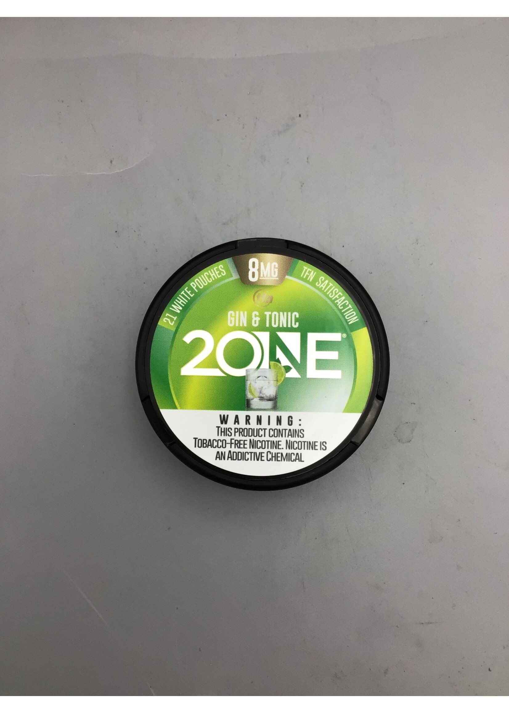 2ONE NICOTINE POUCHE 2ONE Gin & Tonic 8mg  nicotine 21 pouches 0.37 oz   (10.5g) tin