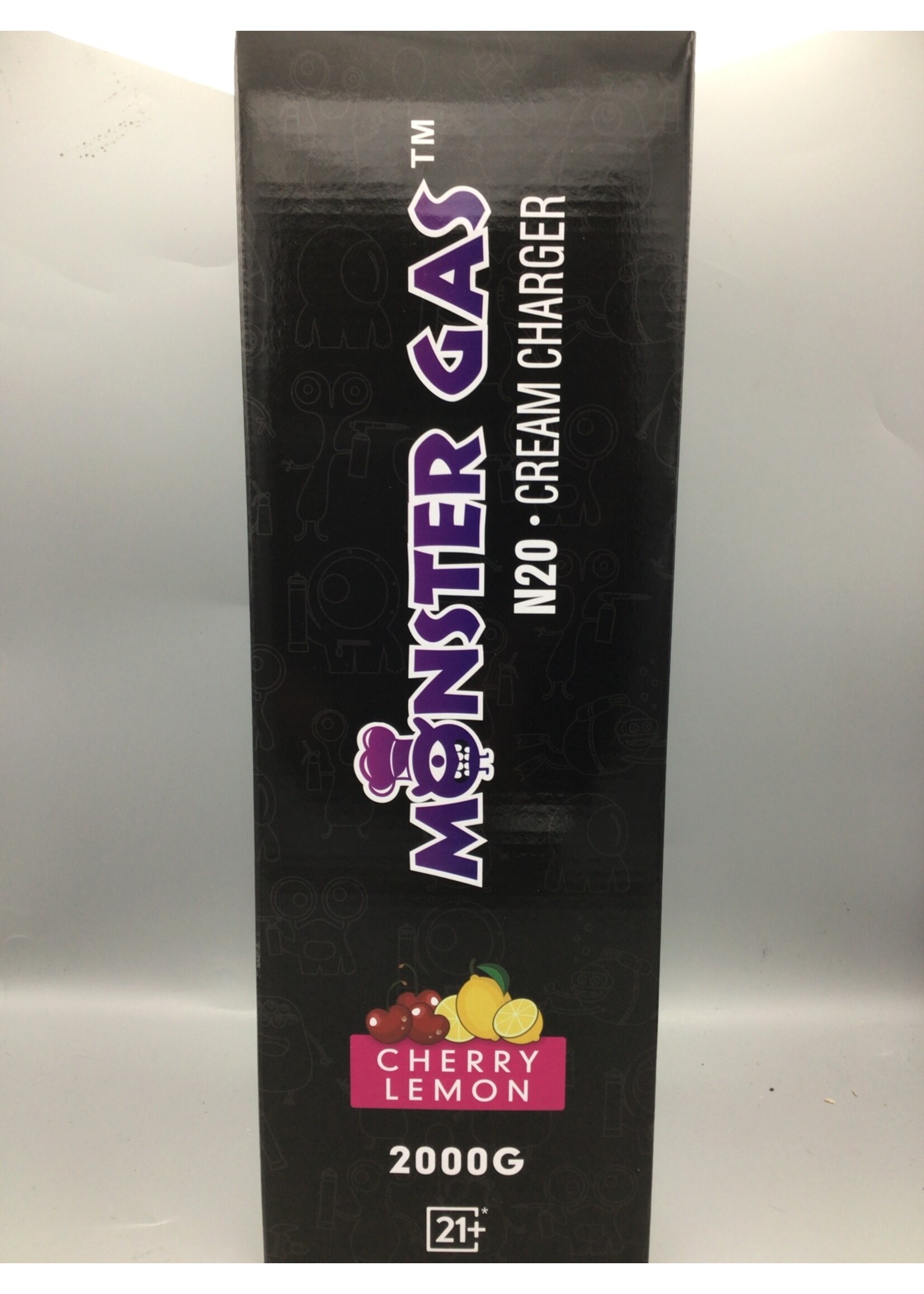 N20 CREAM CHARGER Monster Gas -N2O chargers -cherry lemon -2000 gram
