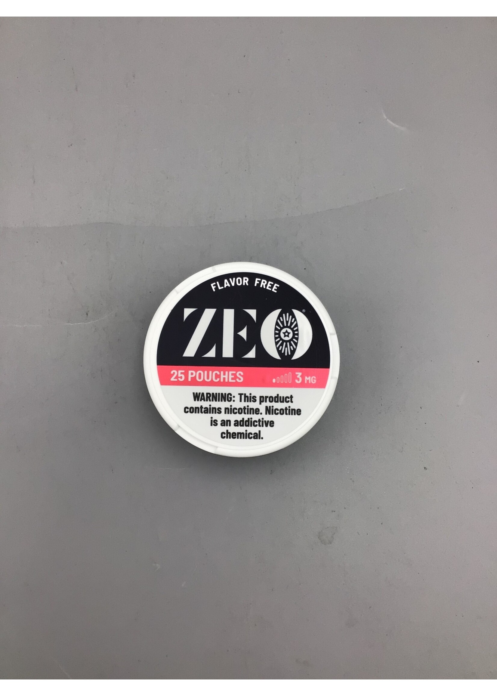ZEO Nicotine Pouch  Flavor  Free 3mg 25 Pouches Pack