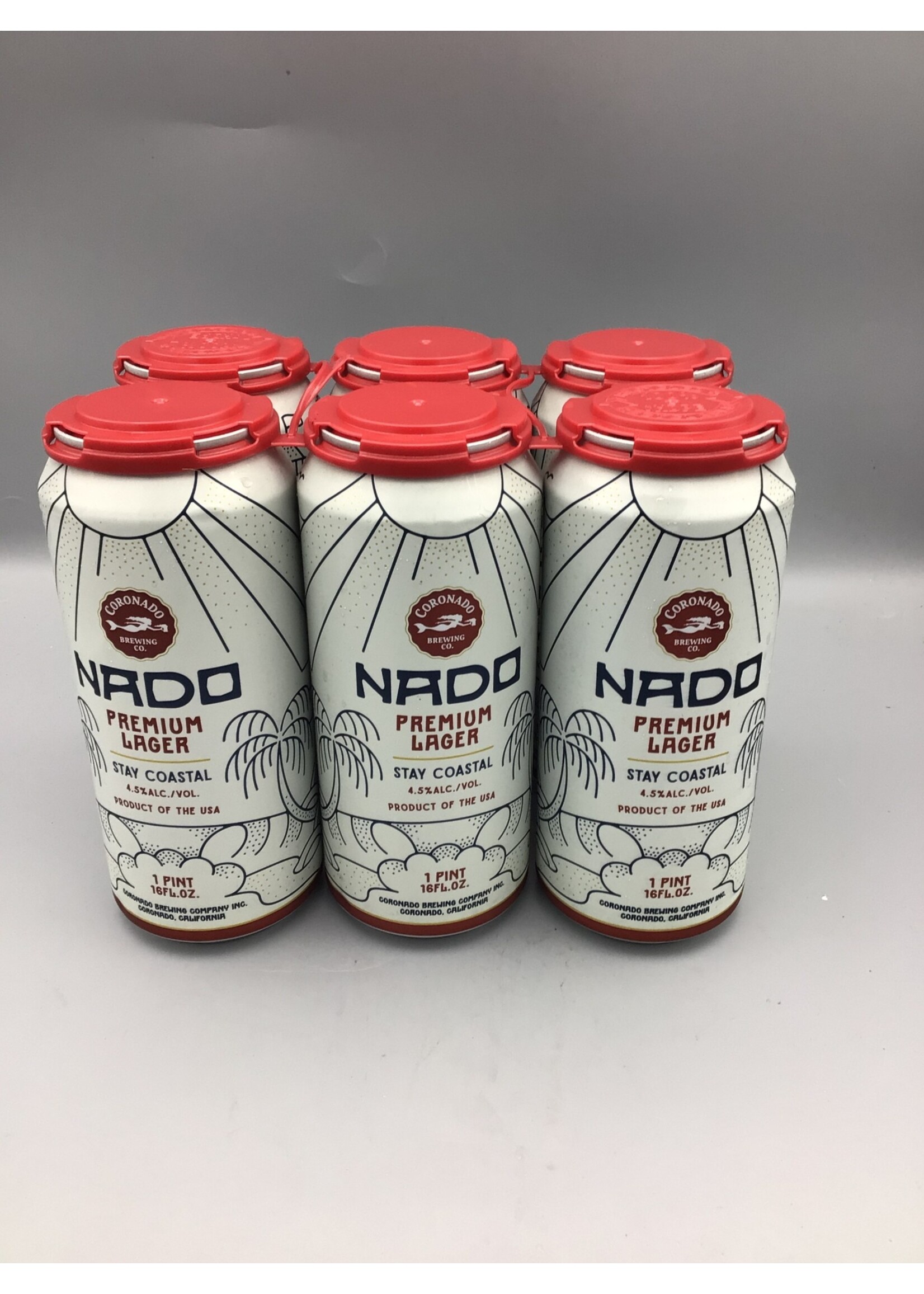 Coronado brew co.  Nado Premium Lager 4.5% abv 6pk-16oz can