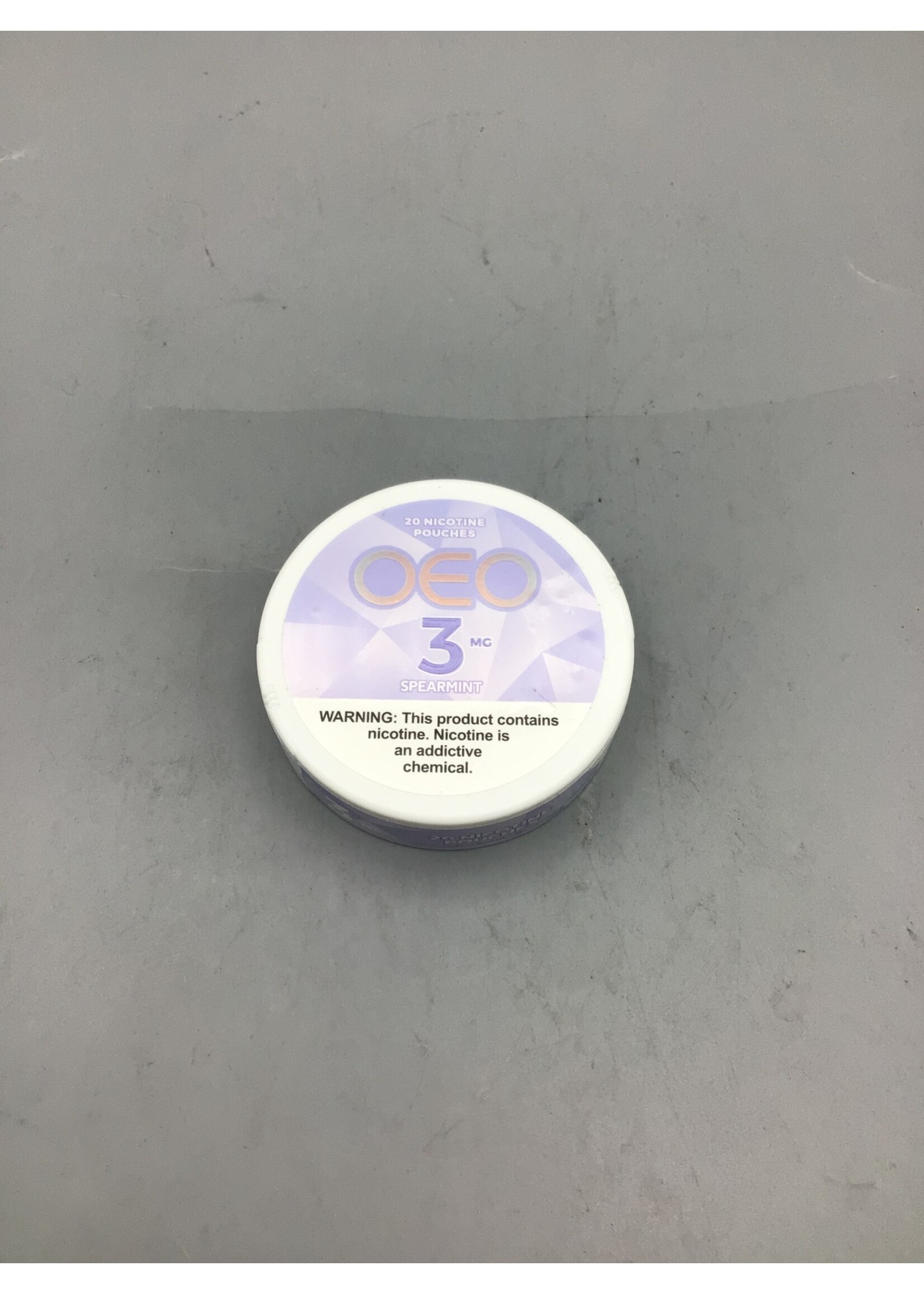 OEO Nicotine Pouches  Spearmint 3mg tin