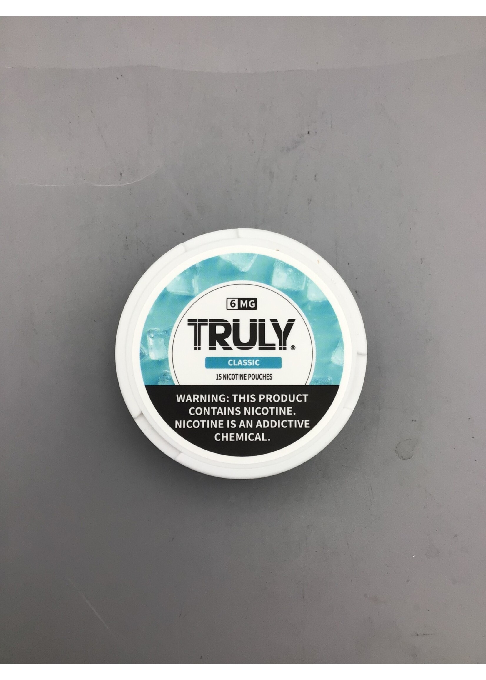 TRULY NICOTINE POUCHE Truly Classic 6mg  nicotine 15 pouches 0.32oz   (9g) tin