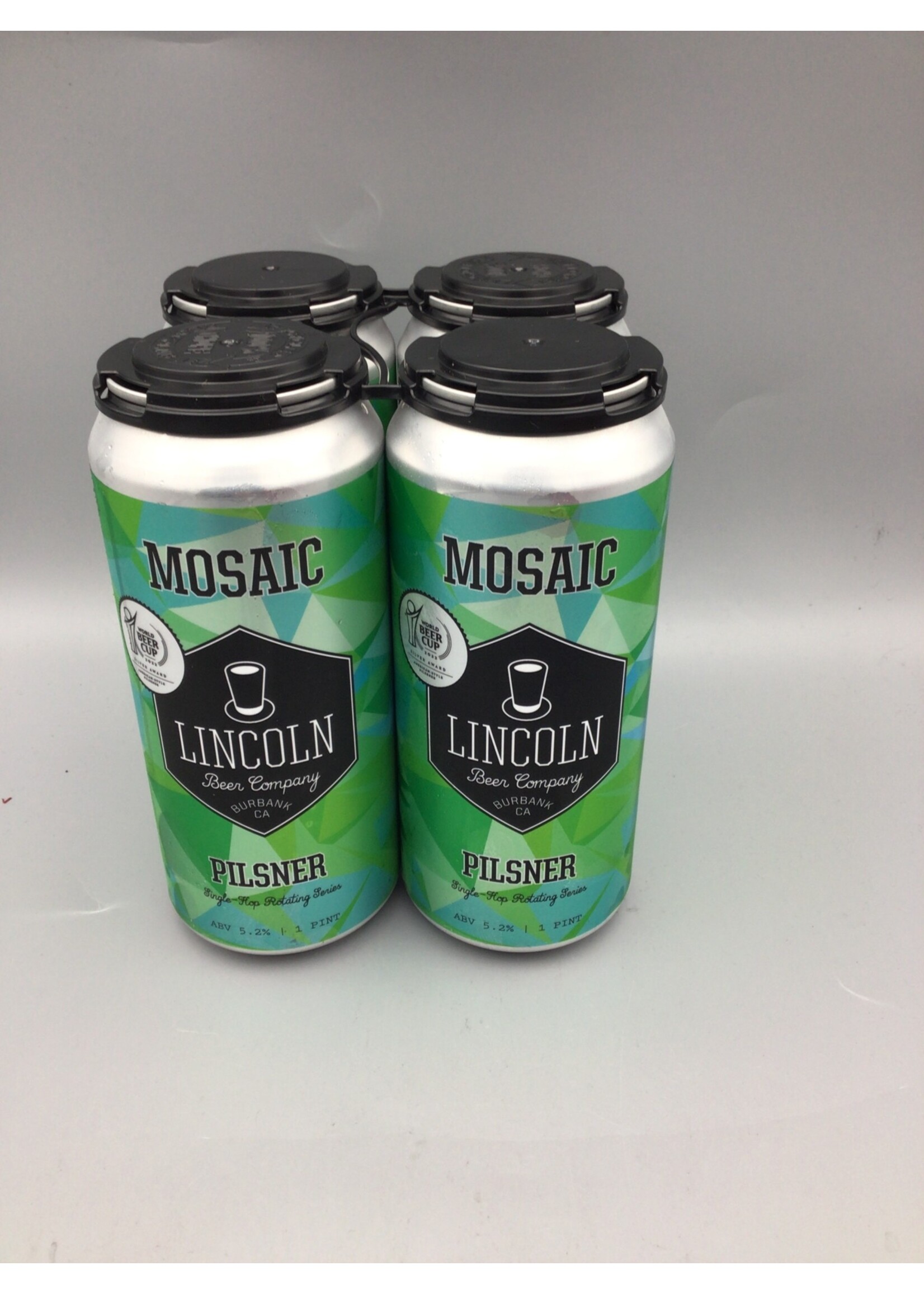 Lincoln beer co. Mosaic Pilsner 5.2% abv 4pk-16oz can
