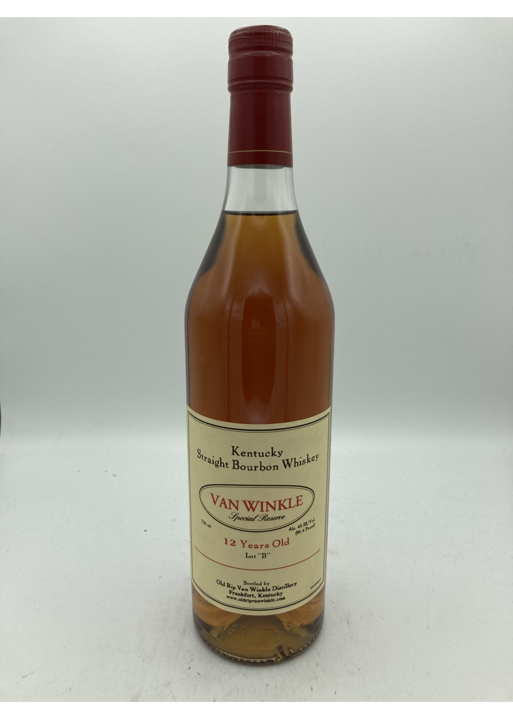 Van Winkle 12 Year 45.2% ABV 90.4 Proof 750ml