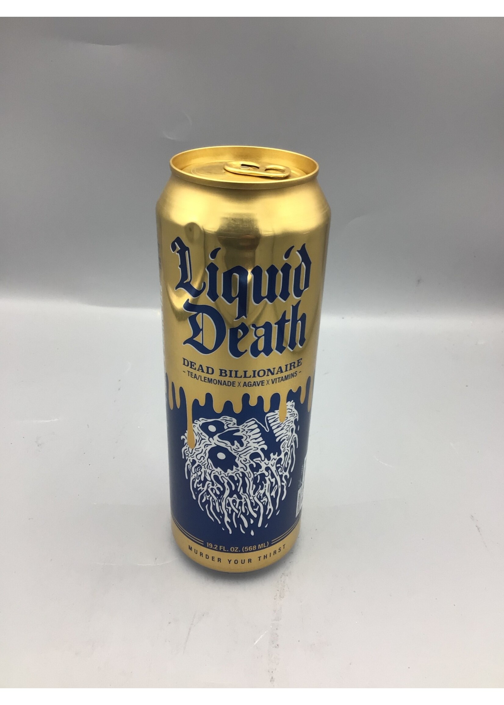 Liquid Death  Dead Billionaire Tea + Lemonade  tea iced tea 19.2oz (568ml) can