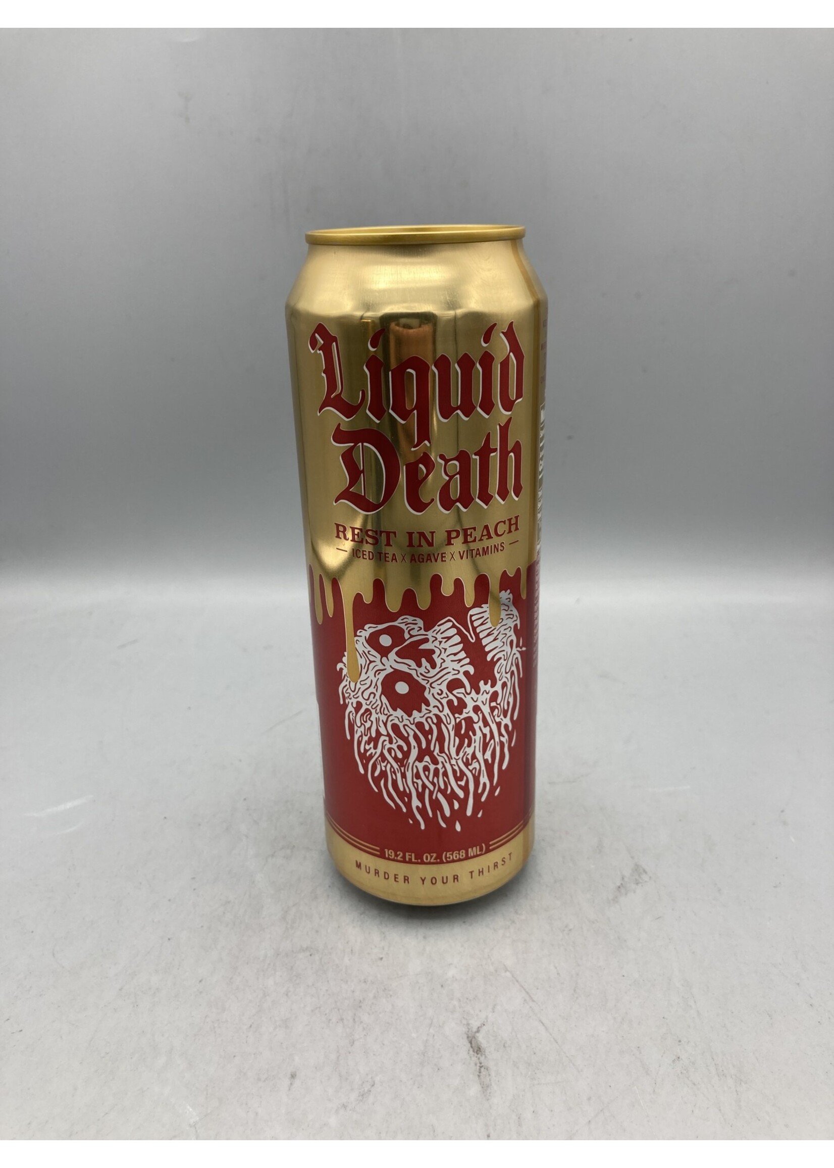 Liquid Death  Rest in Peach  iced tea 19.2oz (568ml) can