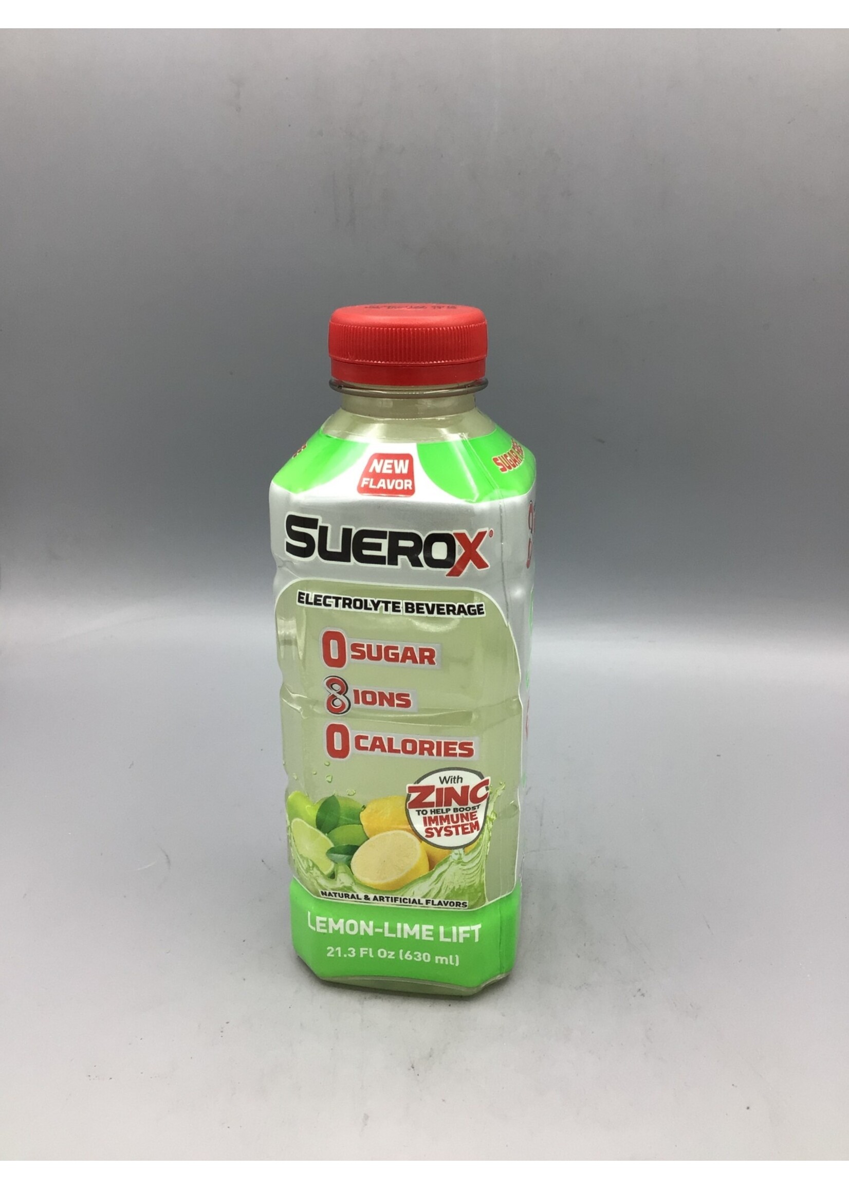 Suerox electrolyte  lemon-lime lift 21.3 oz (630ml) bottle