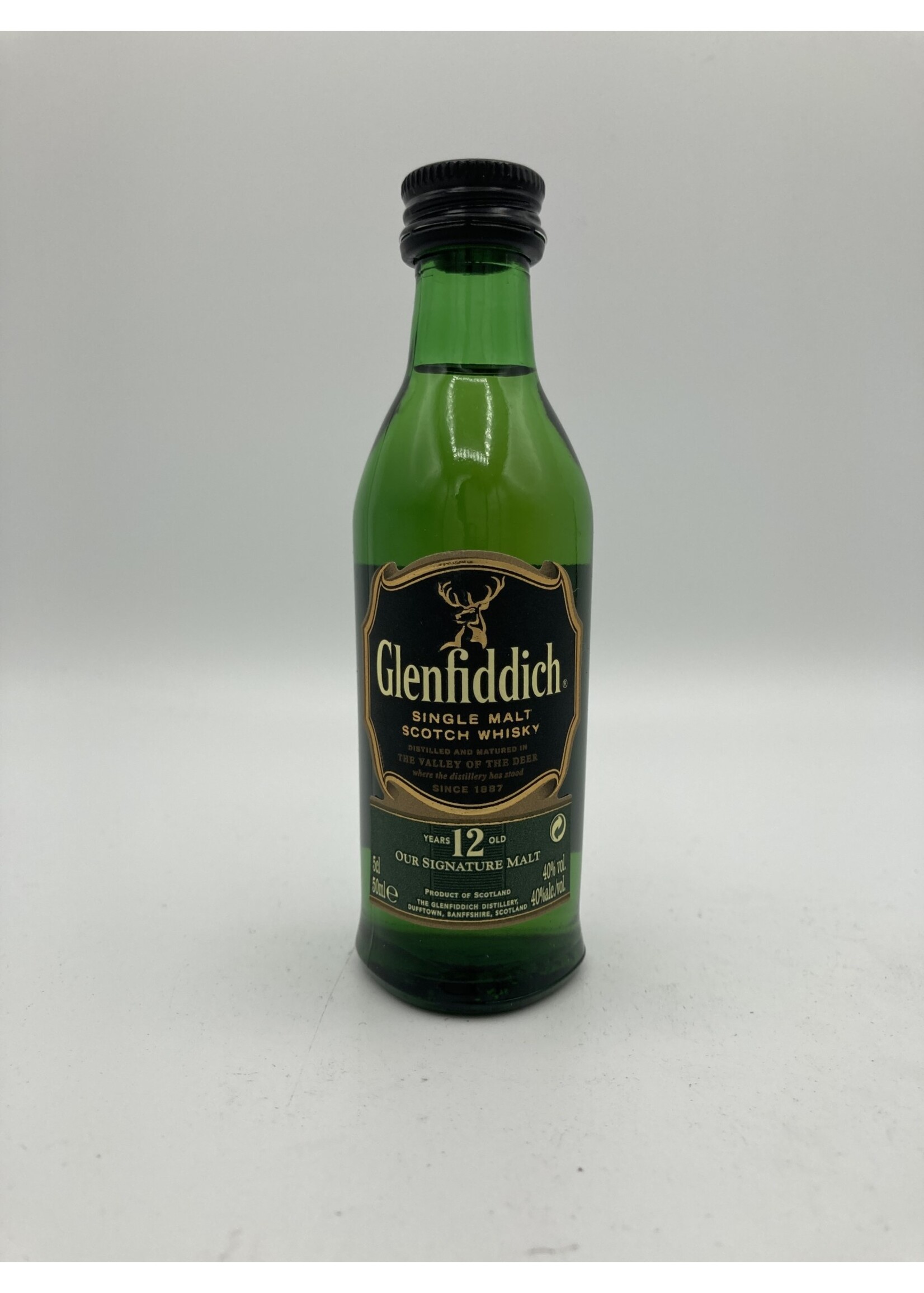 Glenfiddich Single Malt Scotch Whisky  12 year 40% abv (80 proof) 50ml
