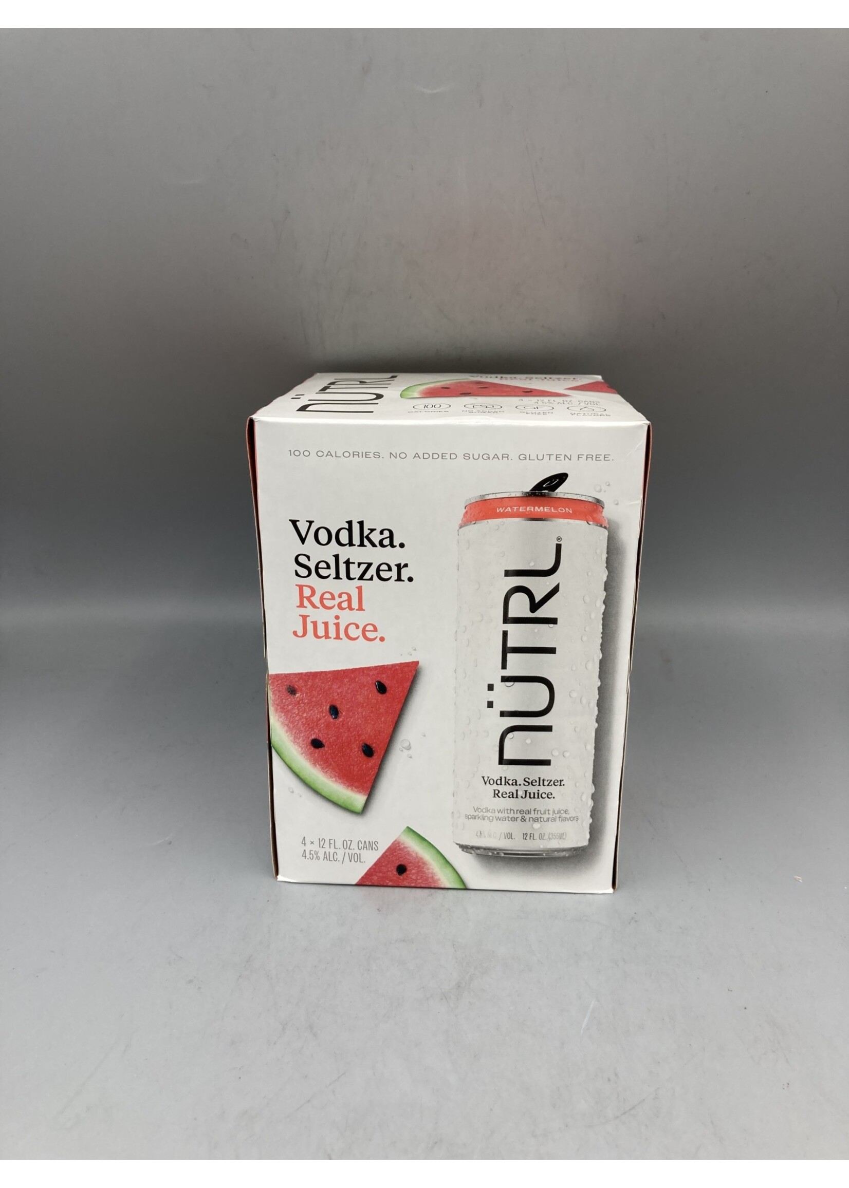 Nutrl Vodka Seltzer watermelon 4.5% abv 4pk-12oz can