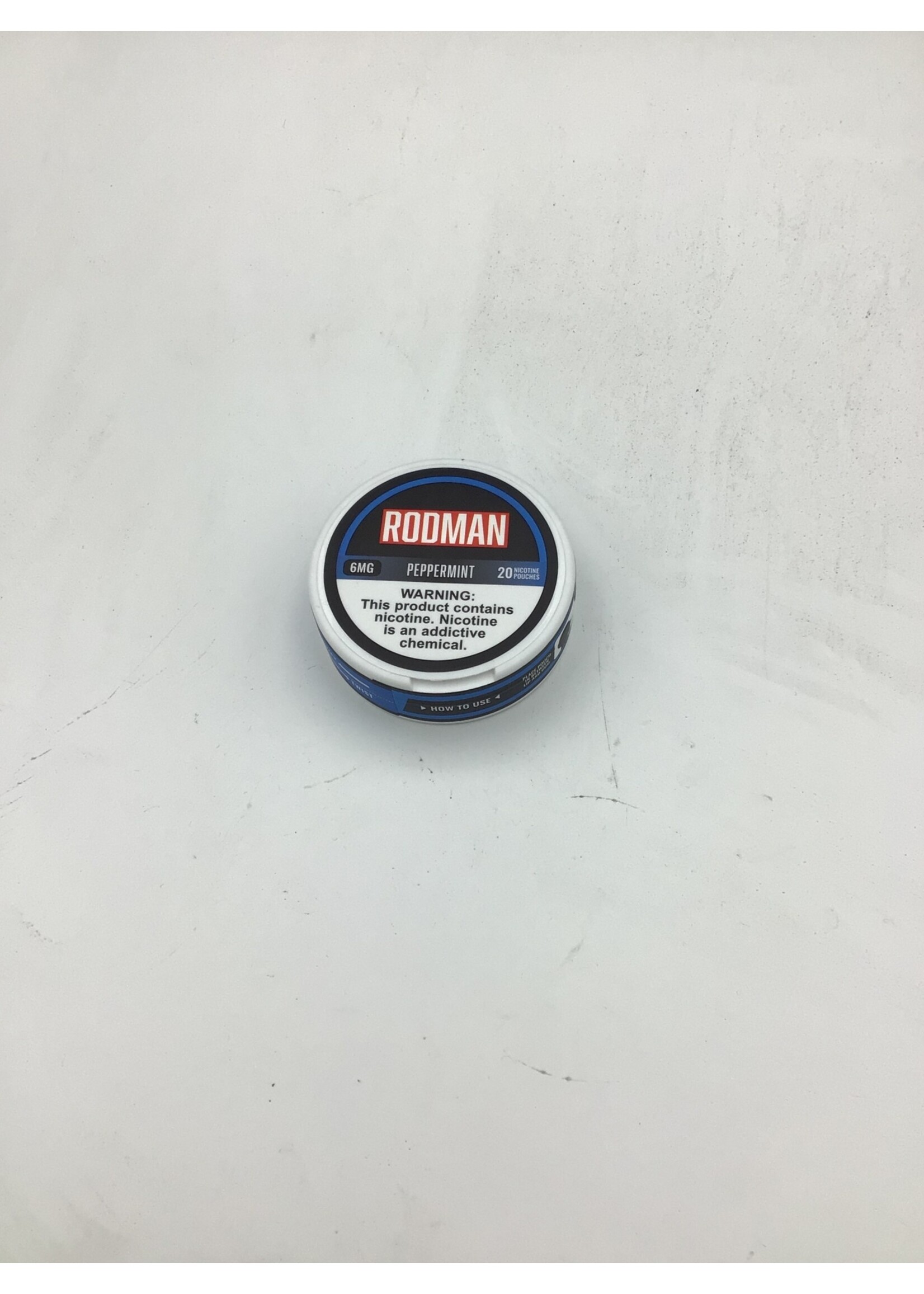 Rodman Peppermint Nicotine Pouches 6mg 20 ct tin