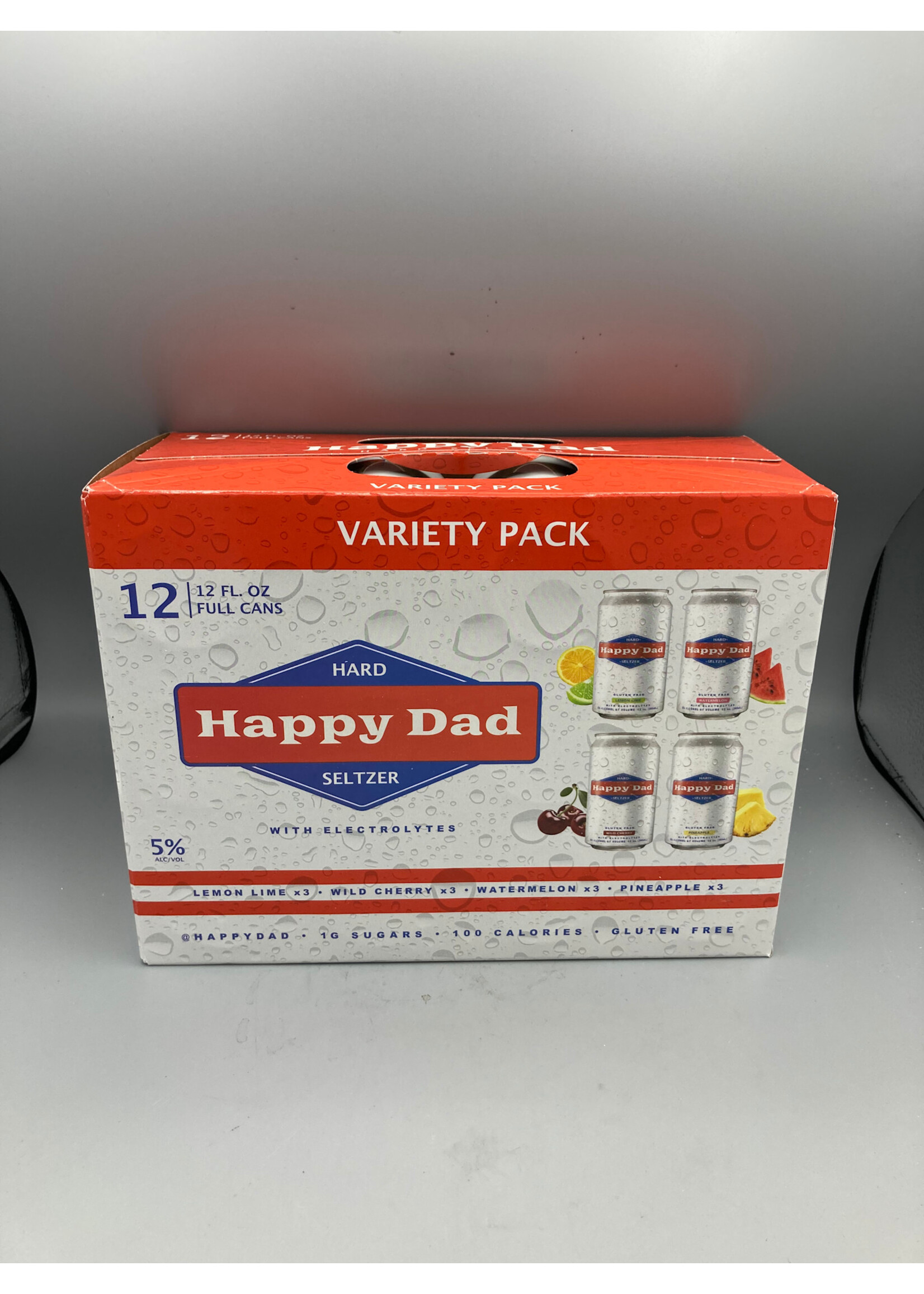 Happy Dad Hard Seltzer  variety pack 5% abv 12pk -12oz cans