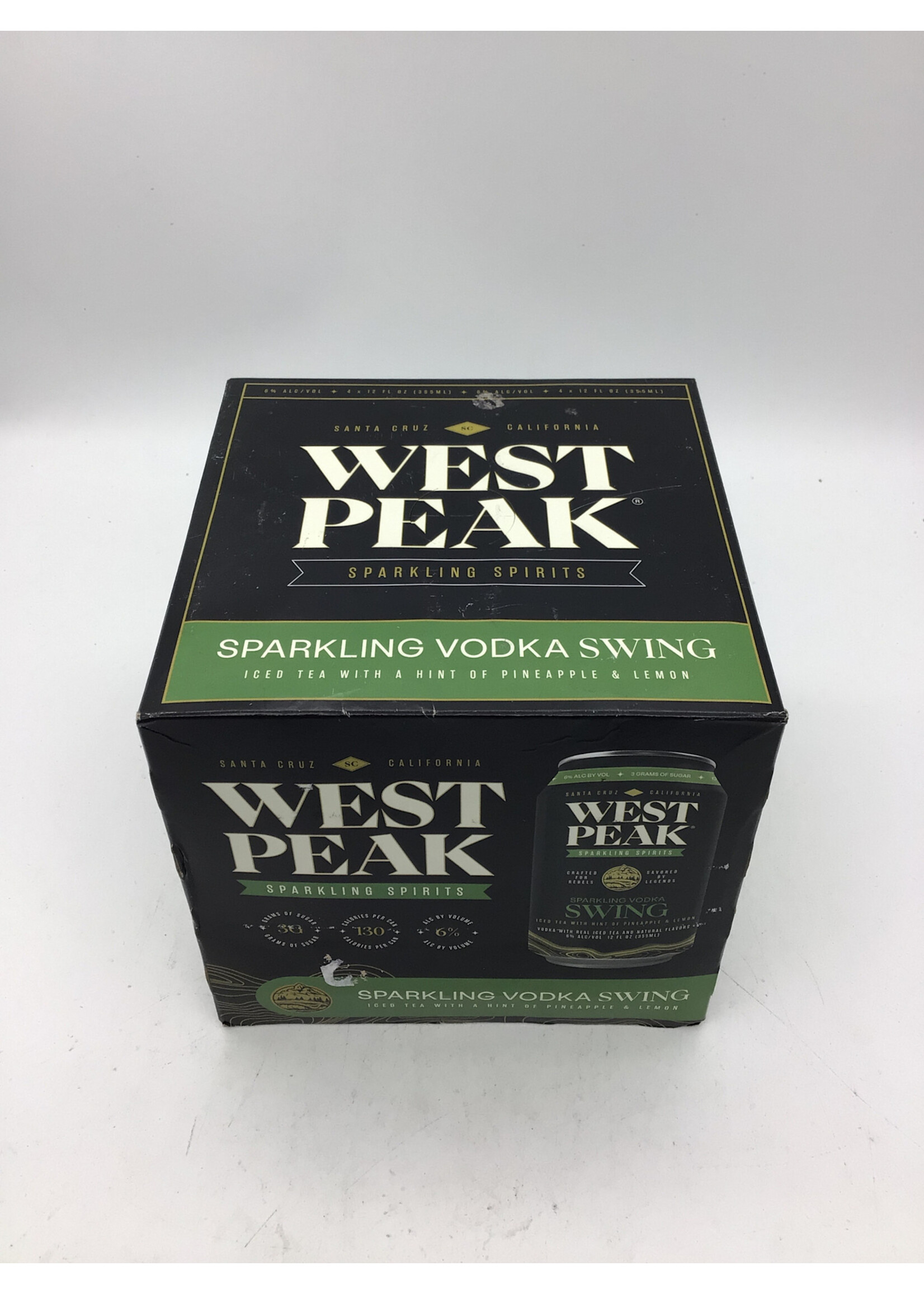 West Peak Sparkling Spirits Sparkling Vodka Swing 6% abv 4pk-12oz can