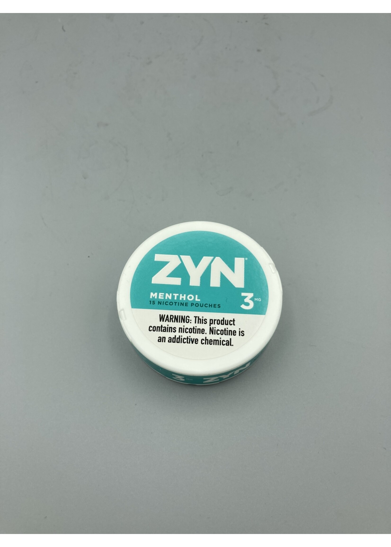 Zyn  menthol 3mg  nicotine pouches .21oz  (6g) tin