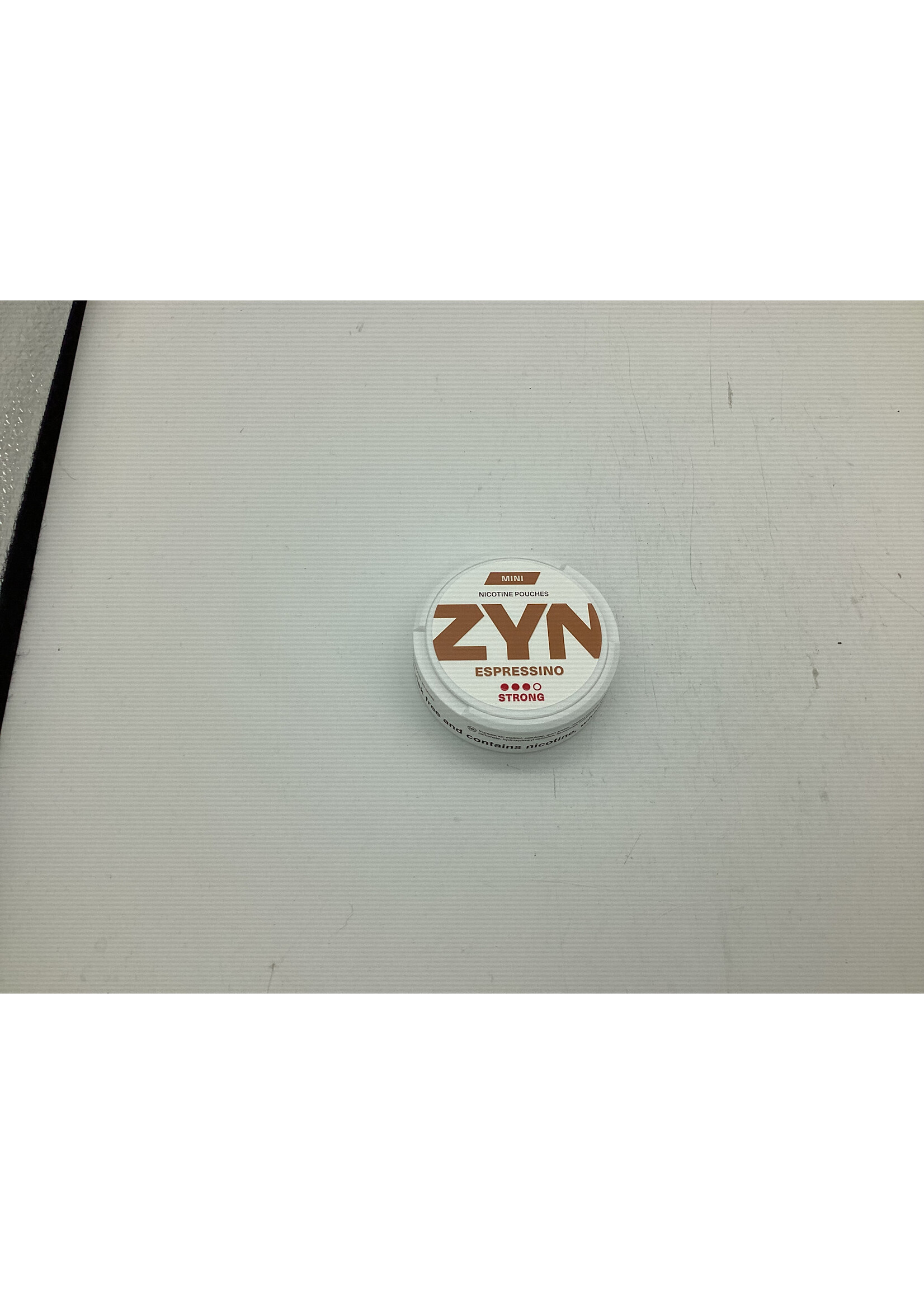 Zyn euro Mini 15ct. Espressino strong nicotine pouches   tin