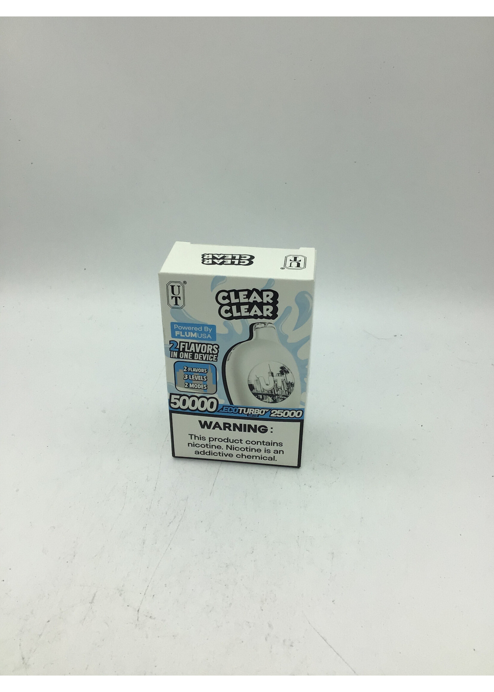 UT  By Flum Clear+Clear  50000 puffs (2 flavors,3 levels,2 modes)