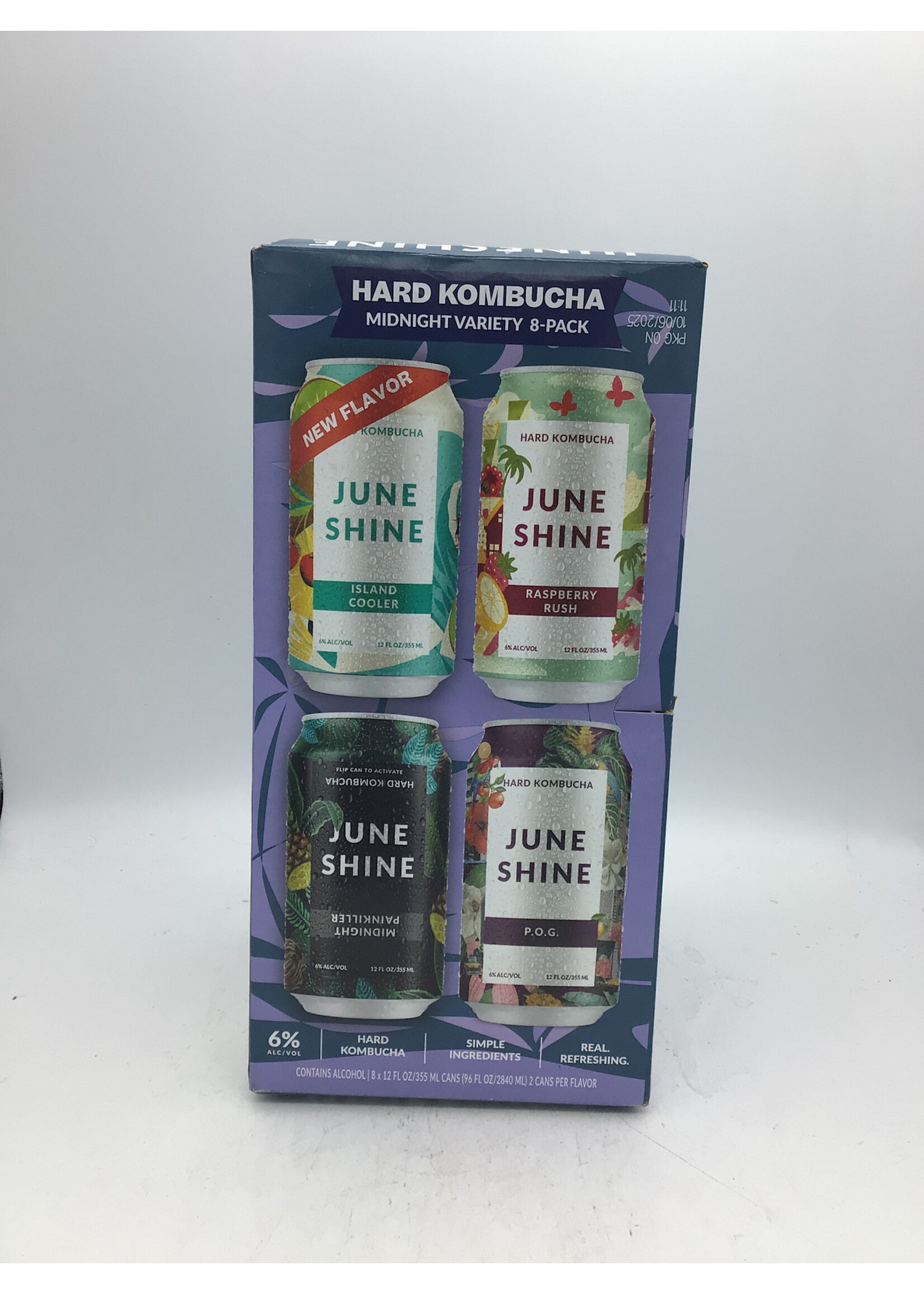 JuneShine  Hard Kombucha  Midnight Variety Pack 6% abv 8pk -12oz cans