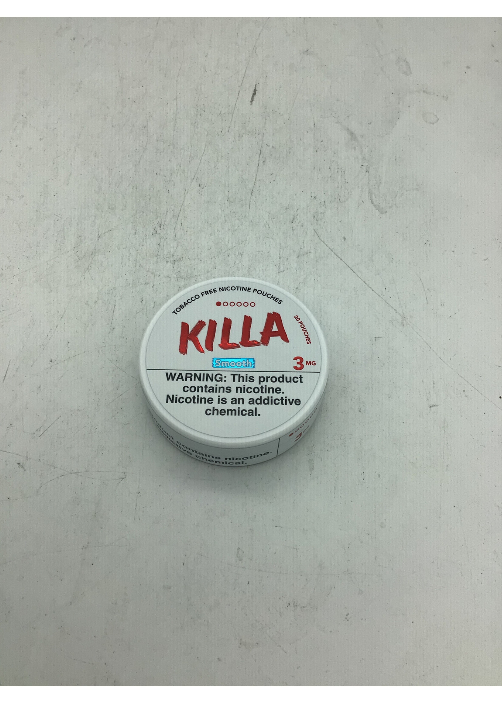 Killa Nicotine Pouches Smooth 3mg tin