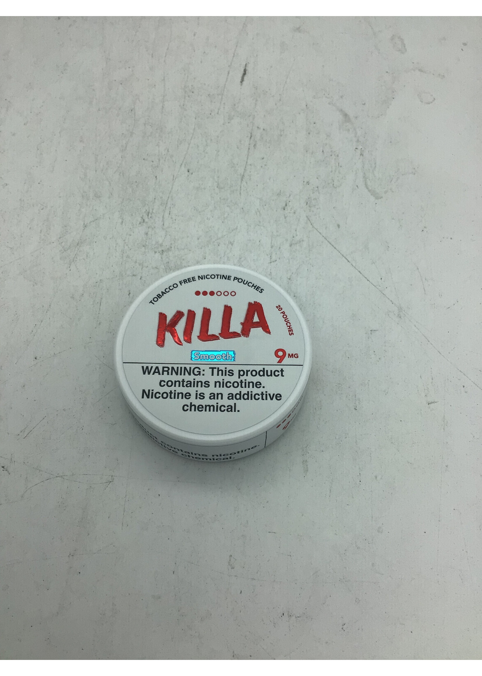 Killa Nicotine Pouches Smooth 9mg tin