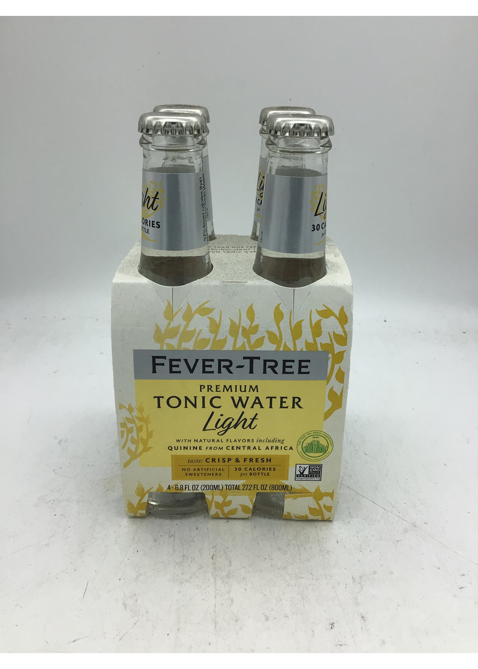FEVER-TREE Fever Tree  light premium Indian tonic water 4pk-6.8oz (200ml) glass bottle