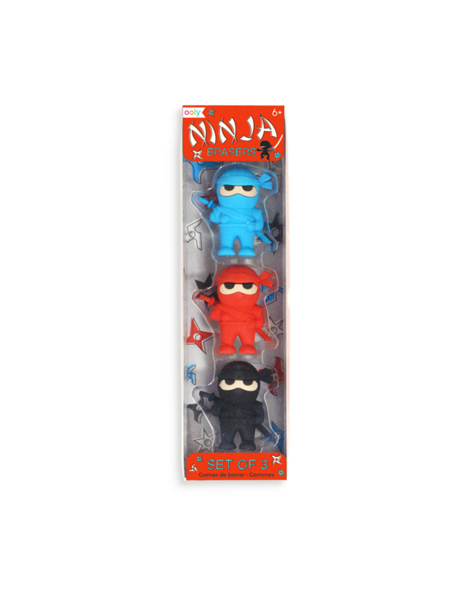 Ooly Ninja Erasers 3 PK