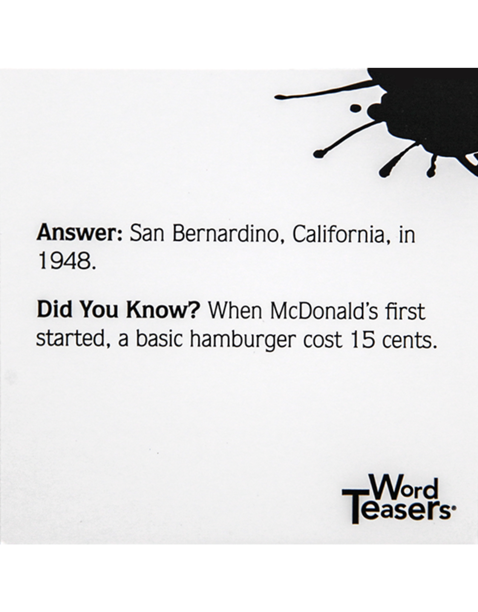 Word Teasers: American Trivia