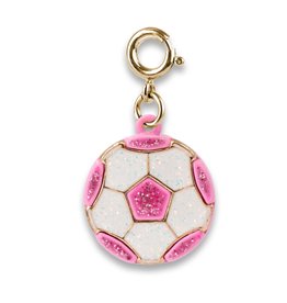 Gold Glitter Soccer Ball Charm