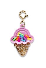 Gold Ice Cream Cone Shaker Charm