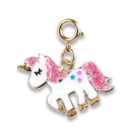 Gold Glitter Unicorn Charm