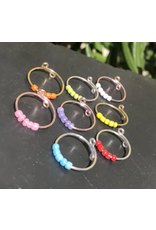 Fidget Rings w/Colored Beads