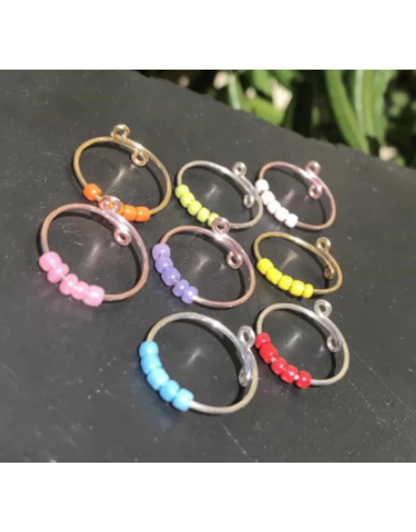 Fidget Rings w/Colored Beads