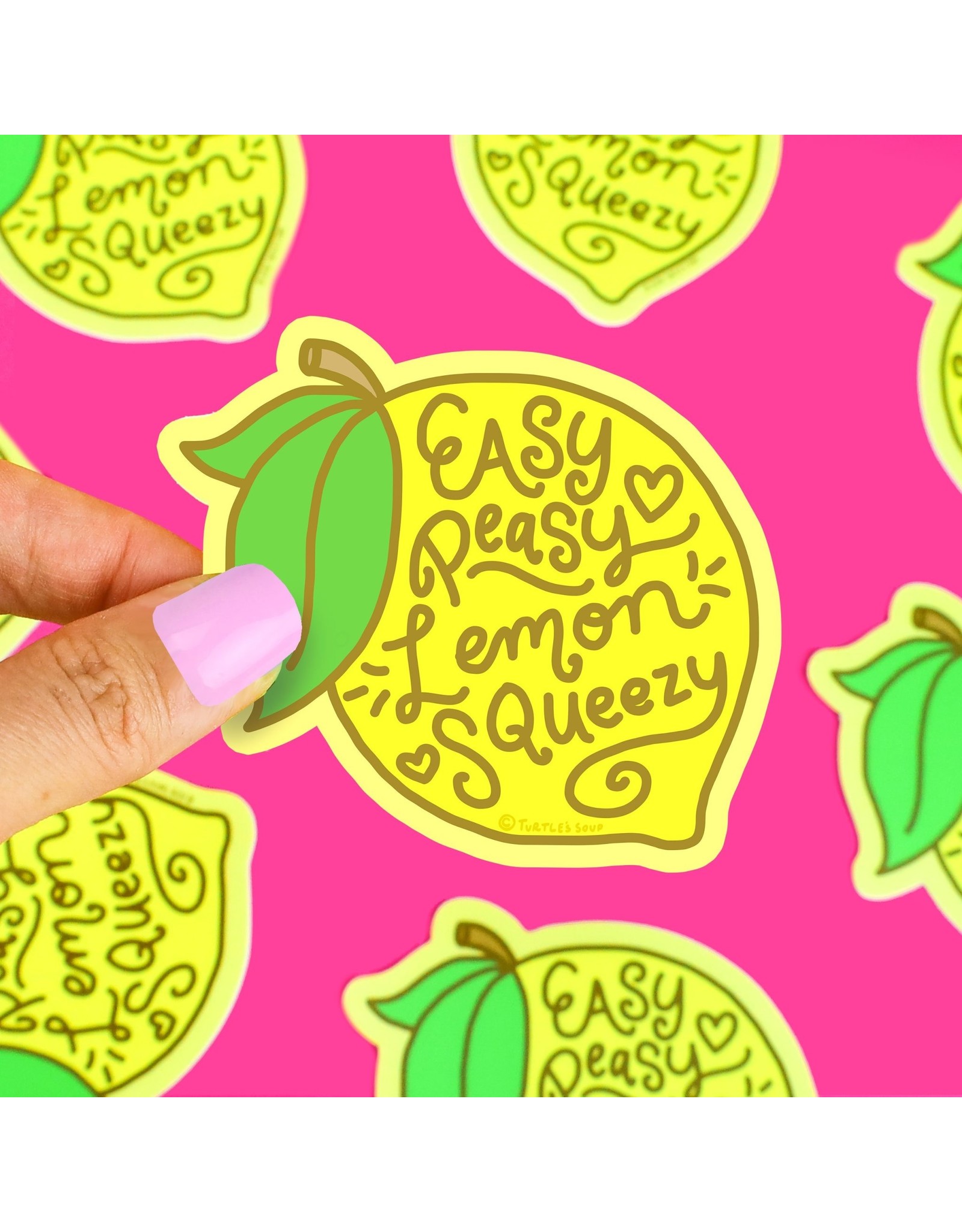 Easy Peasy Lemon Funny Vinyl Sticker