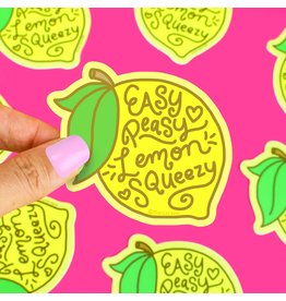 Easy Peasy Lemon Funny Vinyl Sticker