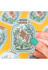 Aquatic Goldfish Terrarium Vinyl Sticker