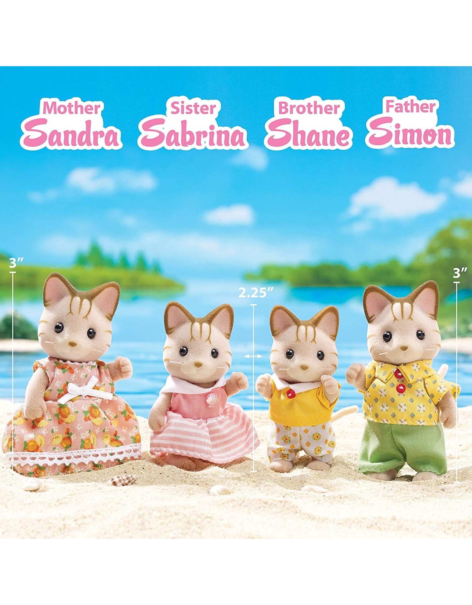 Calico Critters Striped Cat Family