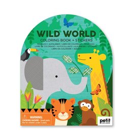 Wild World Coloring Book w/Stickers