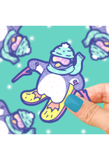 Skiing Penguin Holiday Buddies Vinyl Sticker