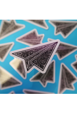 Mini Paper Airplane Vinyl Sticker