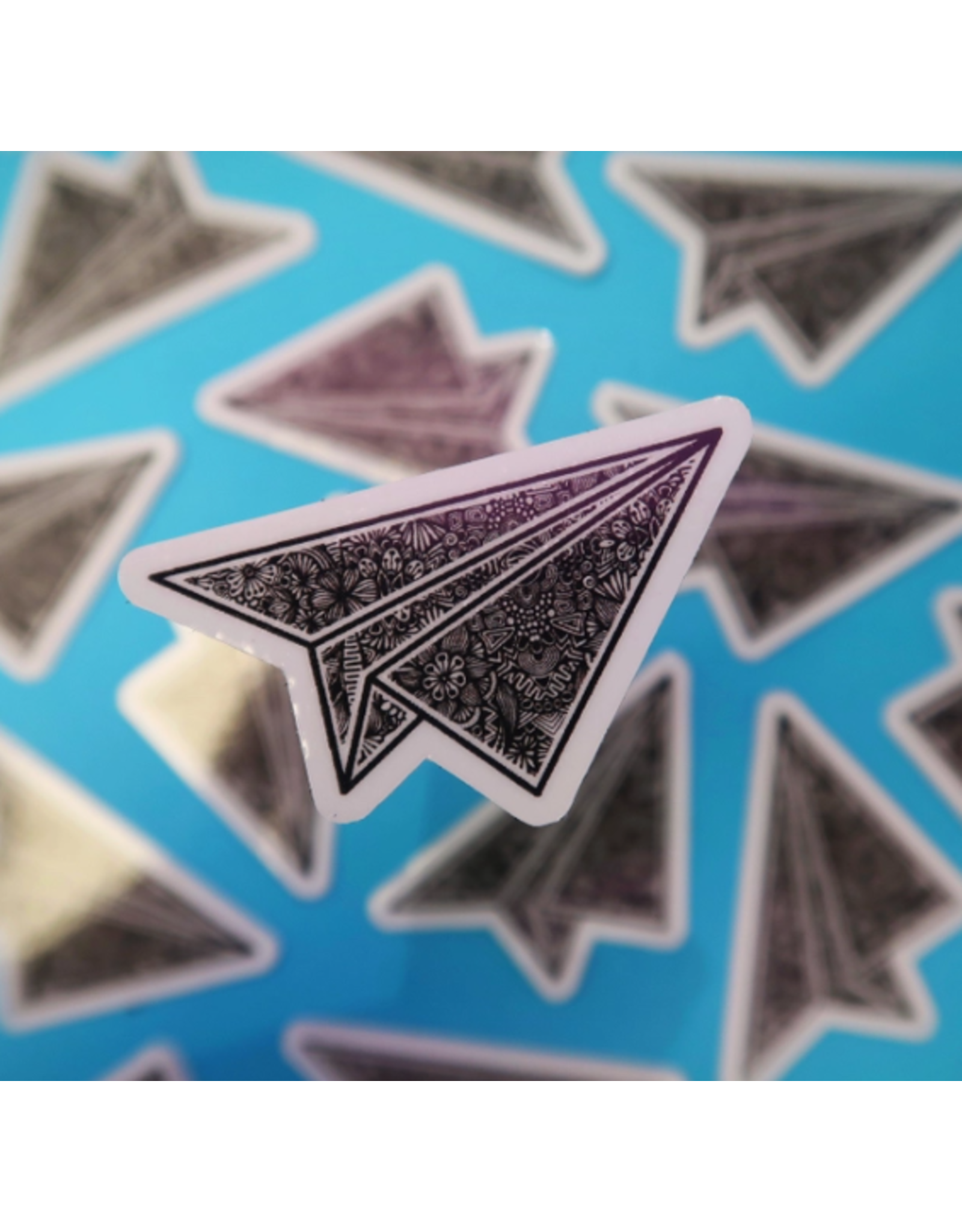 Mini Paper Airplane Vinyl Sticker
